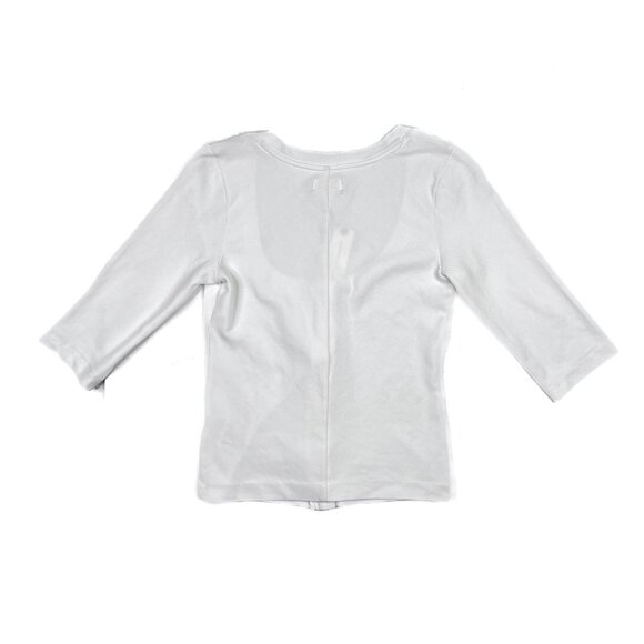 Maeve by Anthropologie Front Zip Ribbed Scoop Neck Top White Size S - NWT - Picture 3 of 7